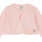 Younger Girls Pink Knitted Cardigan, 2, hi-res
