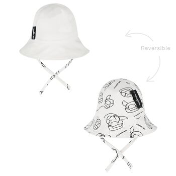 Baby Boys White Logo Reversible Logo Hat