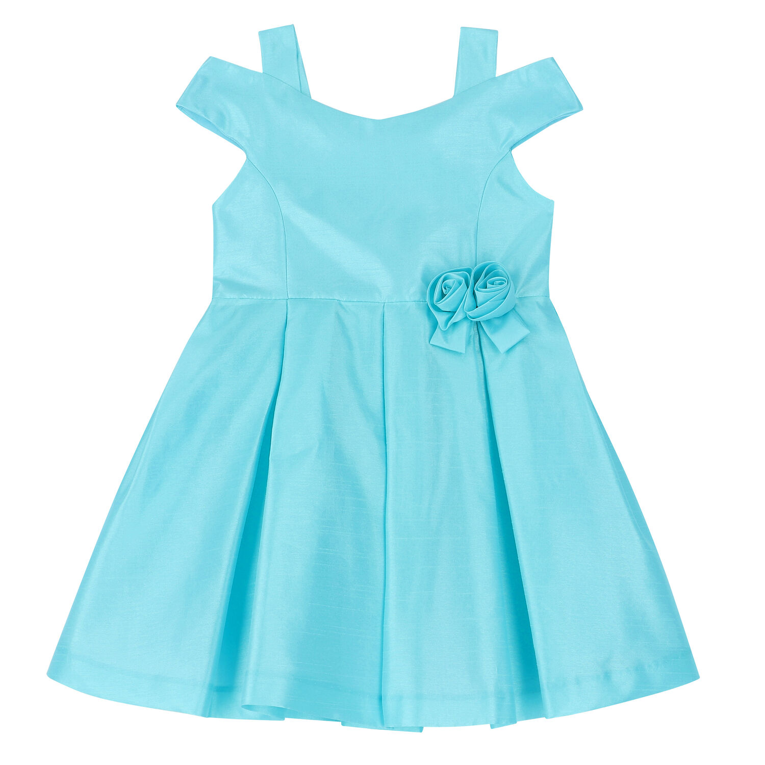 Girls Blue Flower Dress, 1, hi-res image number null