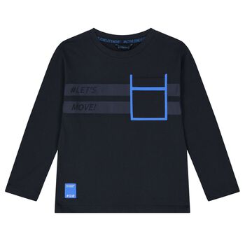 Mayoral Boys Navy Blue Long Sleeve Top, 1 Boys Navy Blue Long Sleeve Top