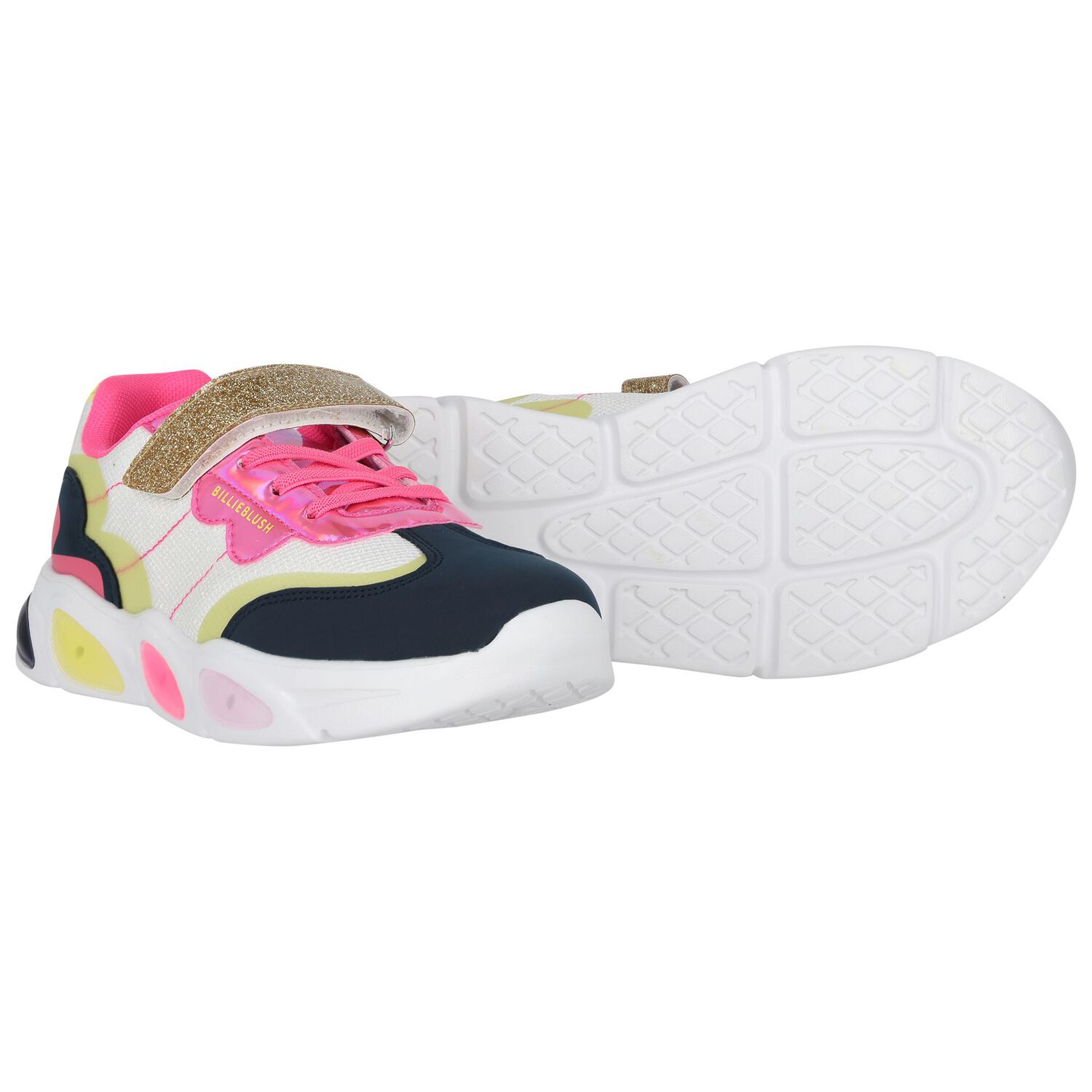 Girls Multi-Coloured Logo Trainers, 1, hi-res