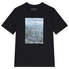 Boys Black Logo T-Shirt, 2, hi-res