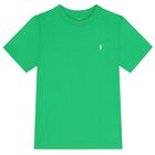 Boys Green Logo T-Shirt, 3, hi-res