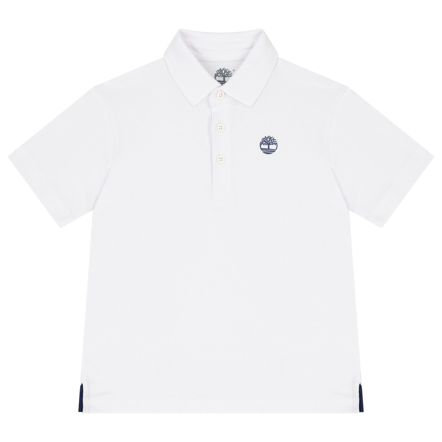 Boys White Logo Polo Shirt, 1, hi-res