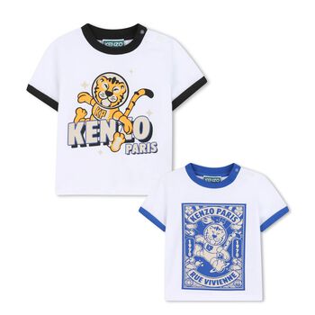 Younger Boys White Tiger T-Shirts ( 2-Pack )