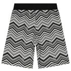 Boys Grey & Black Zig Zag Shorts, 1, hi-res