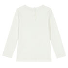 Girls Ivory Embellished Long Sleeve Top, 2, hi-res