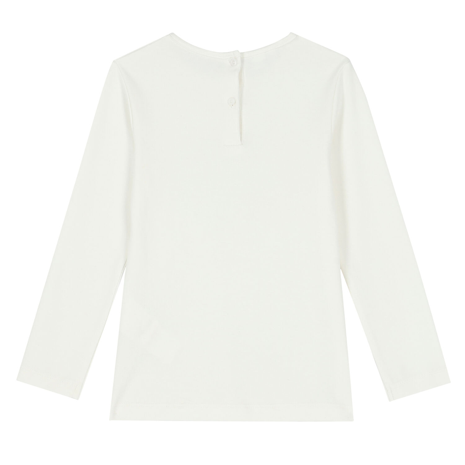 Girls Ivory Embellished Long Sleeve Top, 2, hi-res