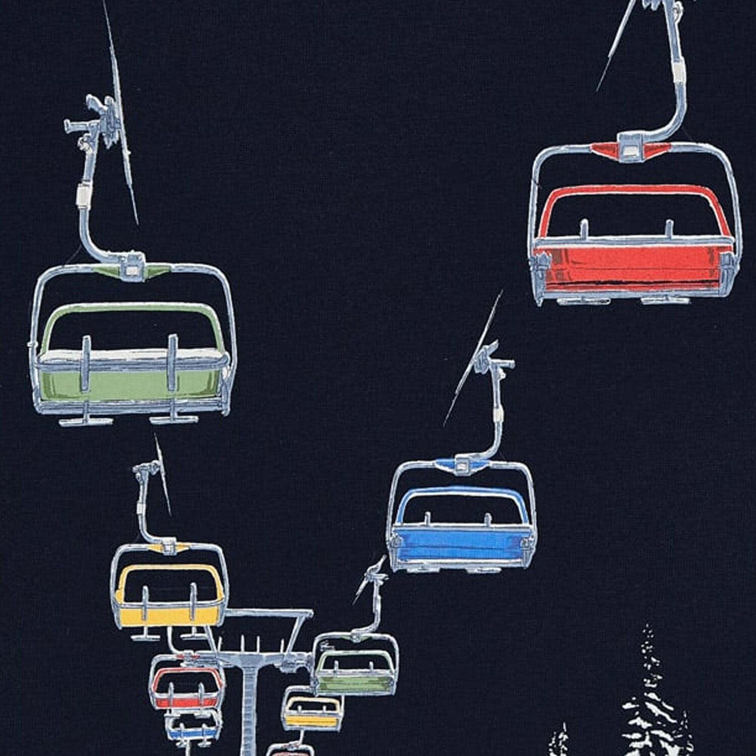 Boys Navy Cable Cars Long Sleeve Top, 1, hi-res