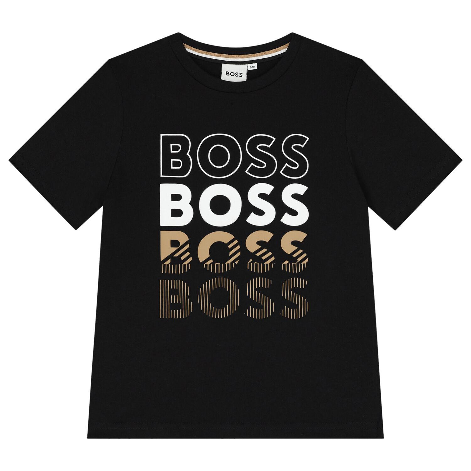 Boys Black Logo T-Shirt, 2, hi-res