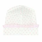 Baby Girls Pink Polka Dot Hat, 1, hi-res
