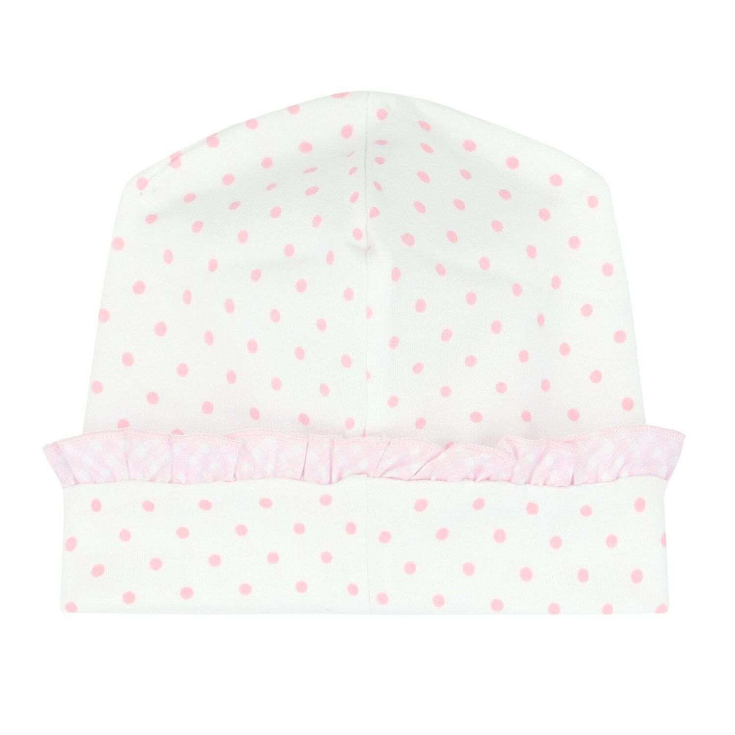 Baby Girls Pink Polka Dot Hat, 1, hi-res image number null