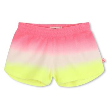 Girls Neon Pink & Neon Yellow Ombre Shorts