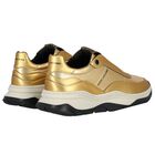 Girls Gold Logo Trainers, 1, hi-res