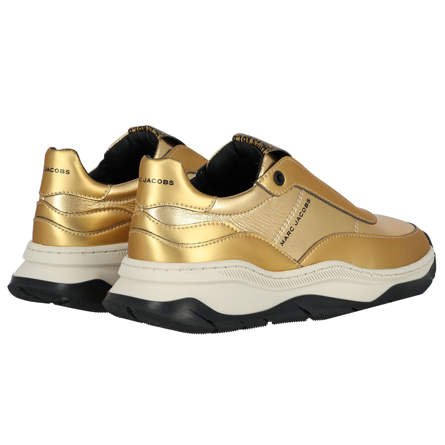 Girls Gold Logo Trainers, 1, hi-res image number null