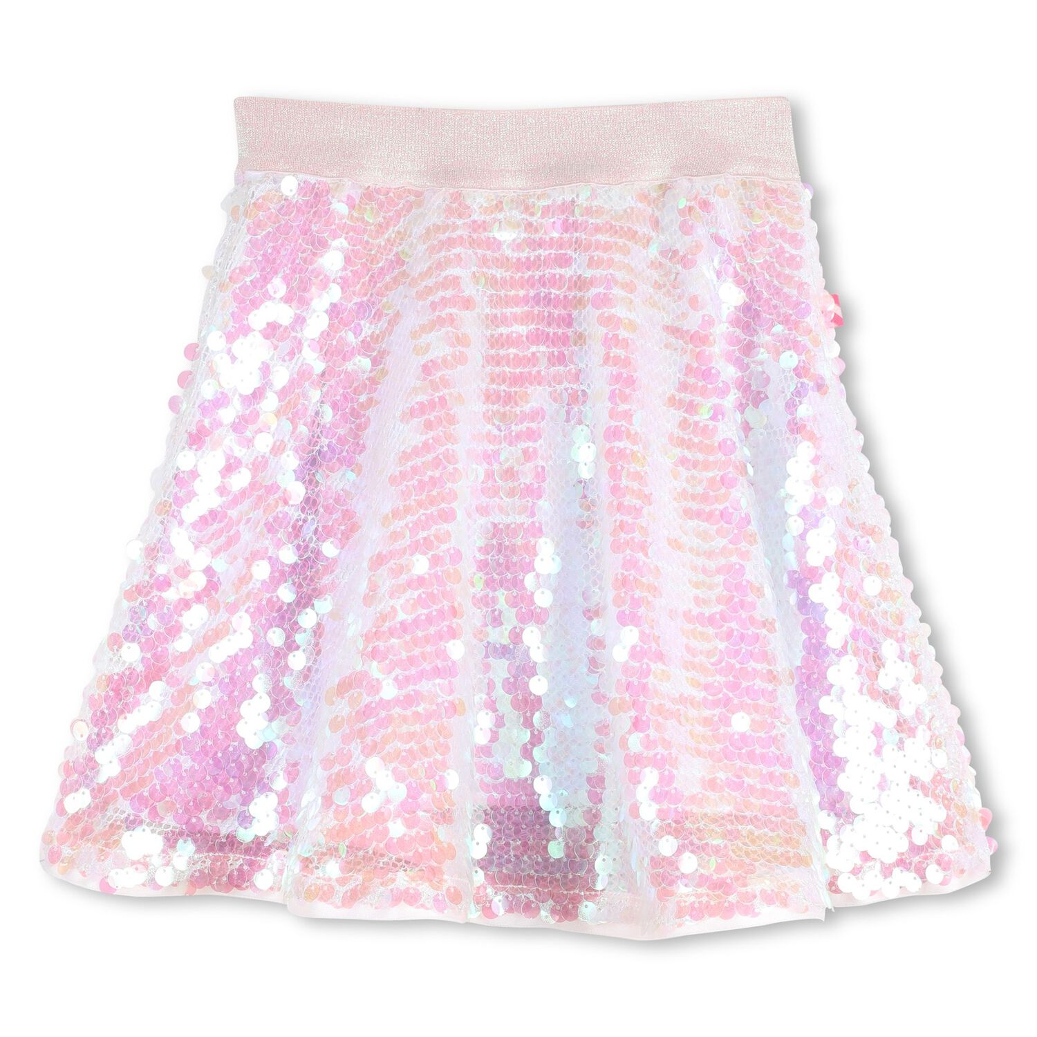 Girls Pink Iridescent Sequin Skirt, 1, hi-res