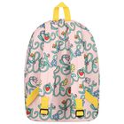 Girls Pink Floral & Logo Backpack, 1, hi-res