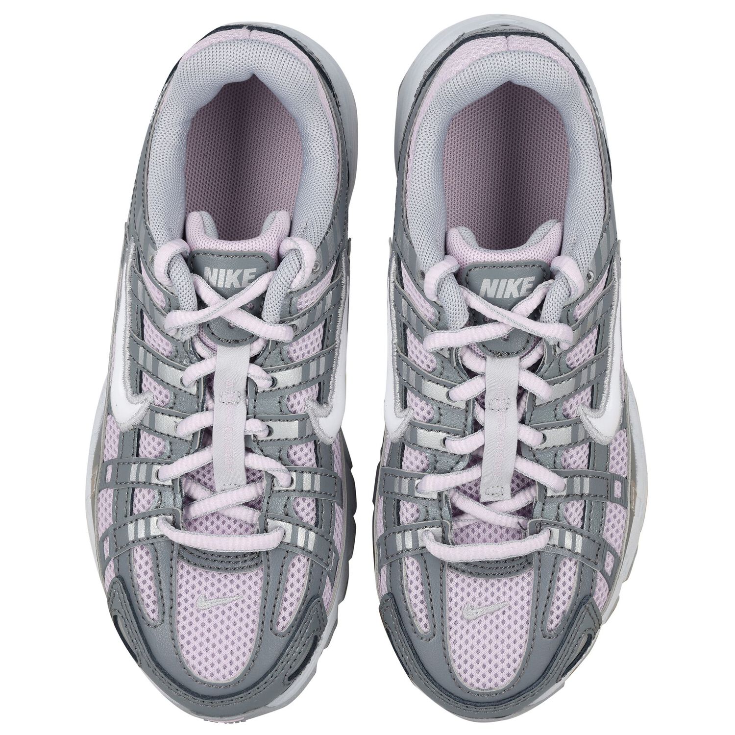 Girls Grey & Pink P-6000 Trainers, 1, hi-res image number null