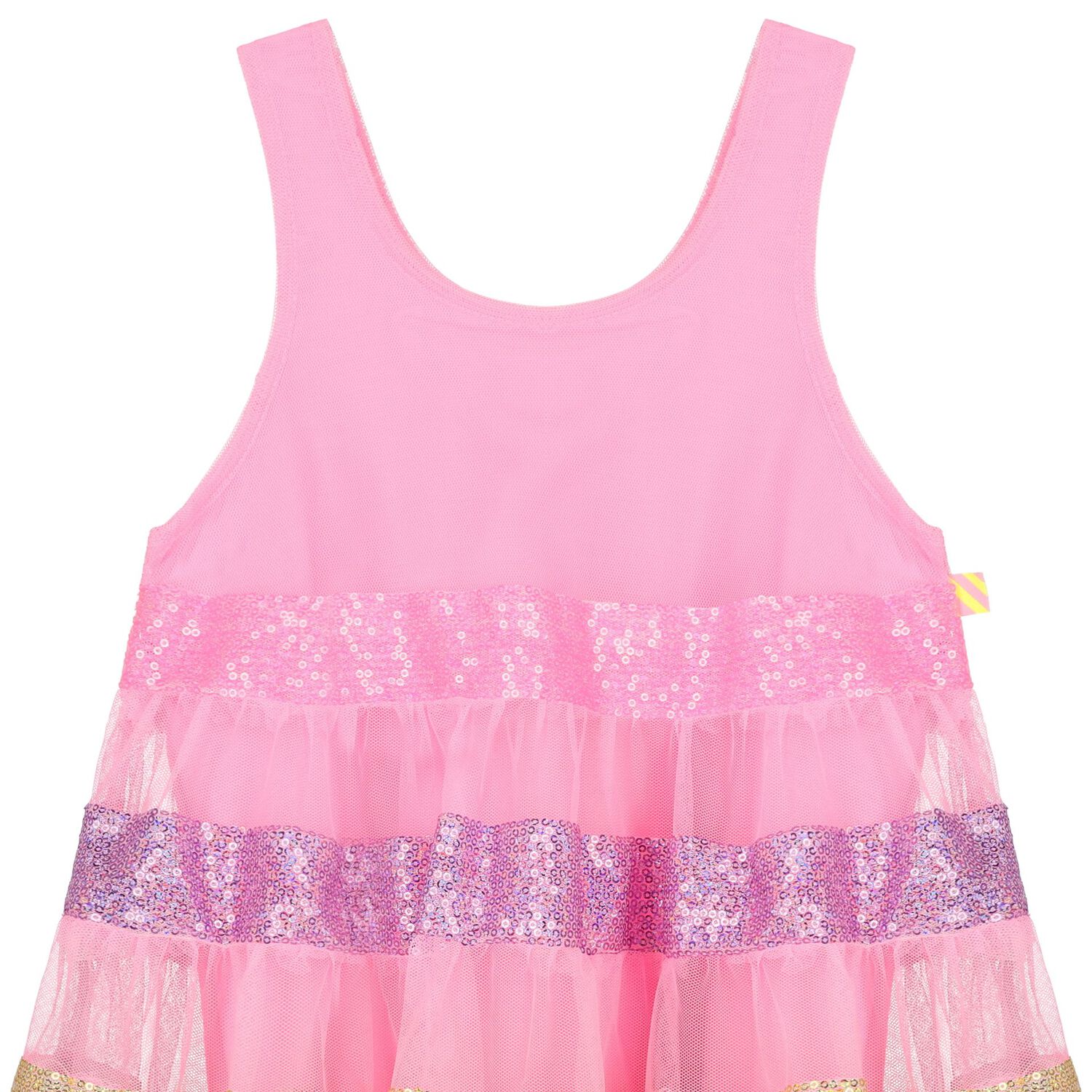 Girls Pink Tulle Sequin Dress, 1, hi-res