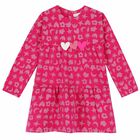 Girls Pink Printed Dress, 1, hi-res