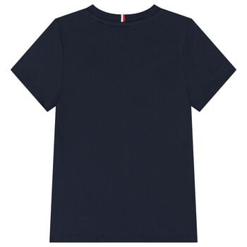 Boys Navy Blue Logo T-Shirt