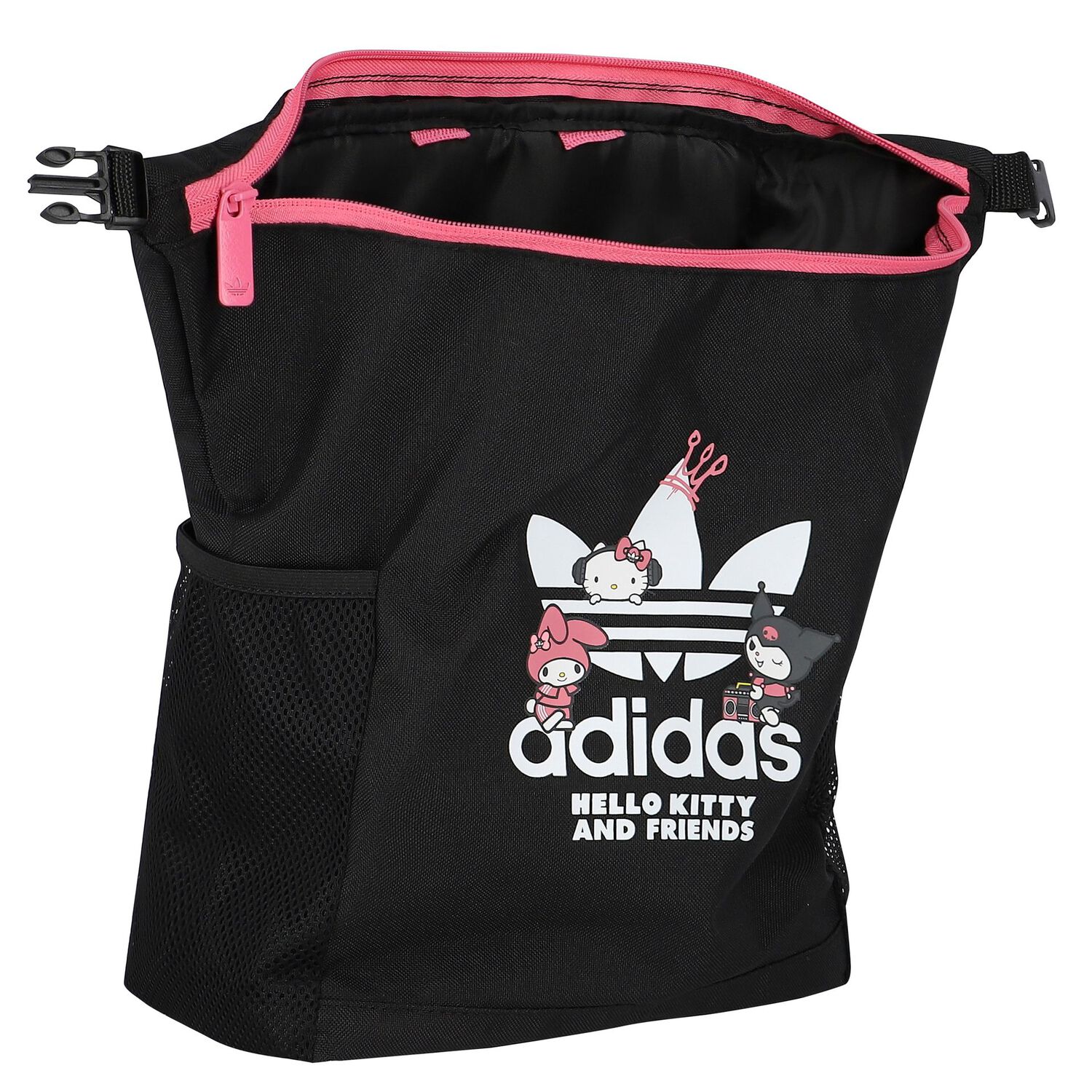 Girls Black Logo Backpack, 1, hi-res