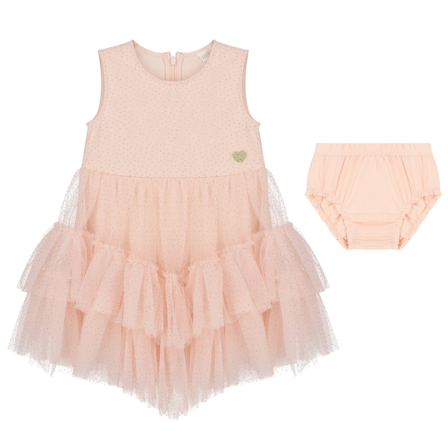 Baby Girls Pink Ruffled Dress Set, 1, hi-res image number null