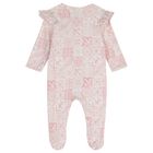 Baby Girls Pink & White Babygrow, 1, hi-res