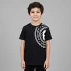 Boys Black Logo T-Shirt, 3, hi-res