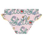 Girls Pink Logo Flower Bikini, 1, hi-res