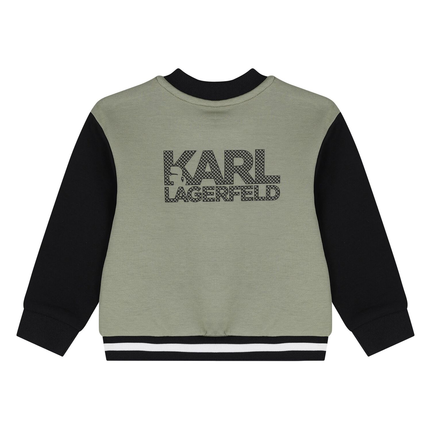 Younger Boys Green & Black Ikonik Karl Tracksuit Set, 1, hi-res