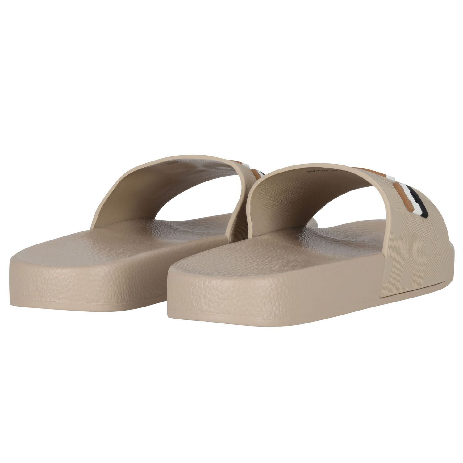 Boys Beige Logo Sliders, 2, hi-res