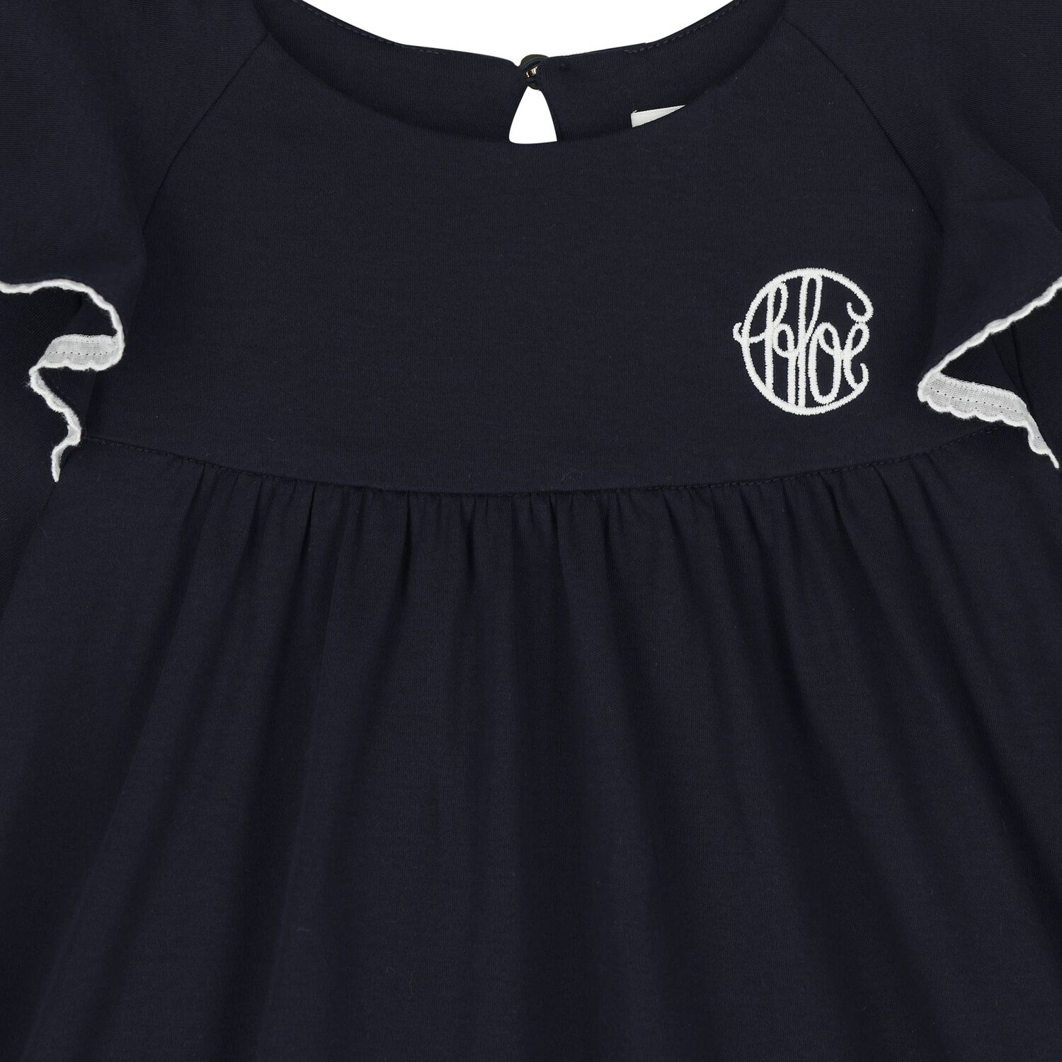 Girls Navy Blue Logo Dress, 3, hi-res