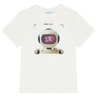 Boys Ivory Robot T-Shirt, 1, hi-res