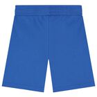 Boys White & Blue Logo Shorts Set, 1, hi-res