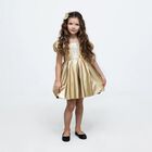 Girls Gold Dress, 2, hi-res