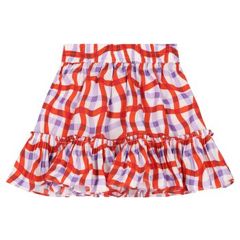 Girls Red & Purple Skirt