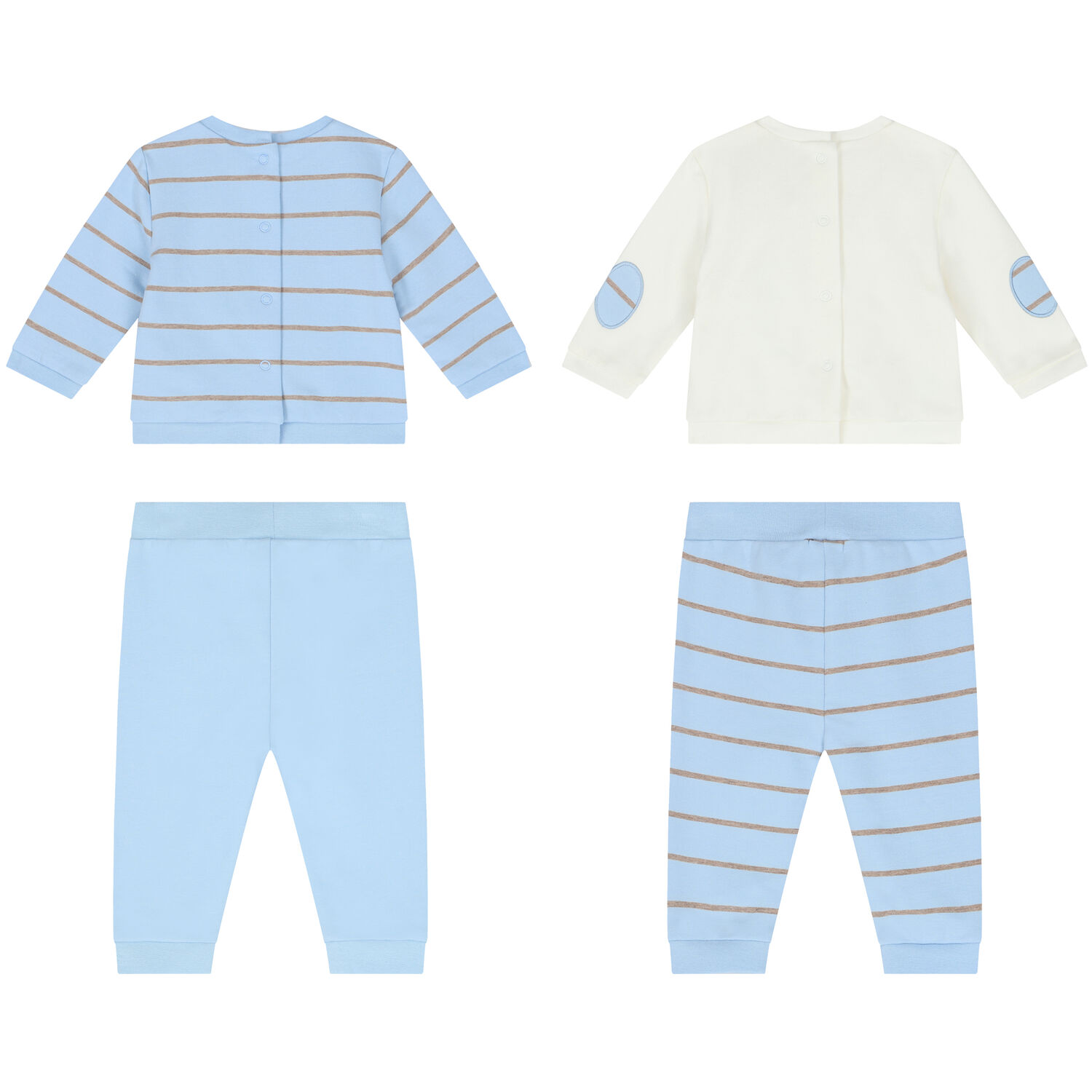 Baby Boys Blue & Ivory Tracksuits ( 2-Pack ), 1, hi-res image number null