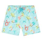 Younger Boys Aqua Swim Shorts & Reversible Hat Set, 3, hi-res