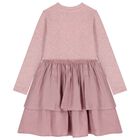 Girls Pink Knitted Dress, 1, hi-res