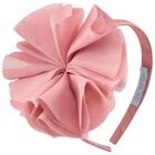 Girls Pink Flower Headband, 2, hi-res