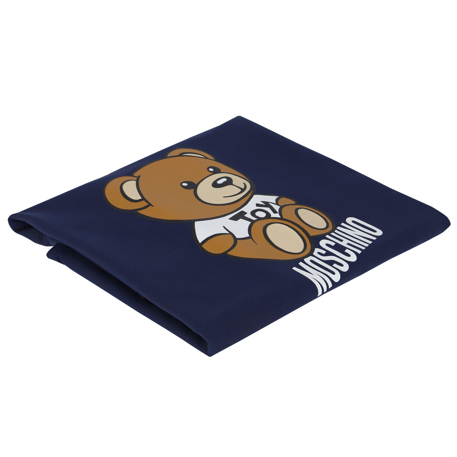 Navy Blue Teddy Bear Logo Baby Blanket, 4, hi-res