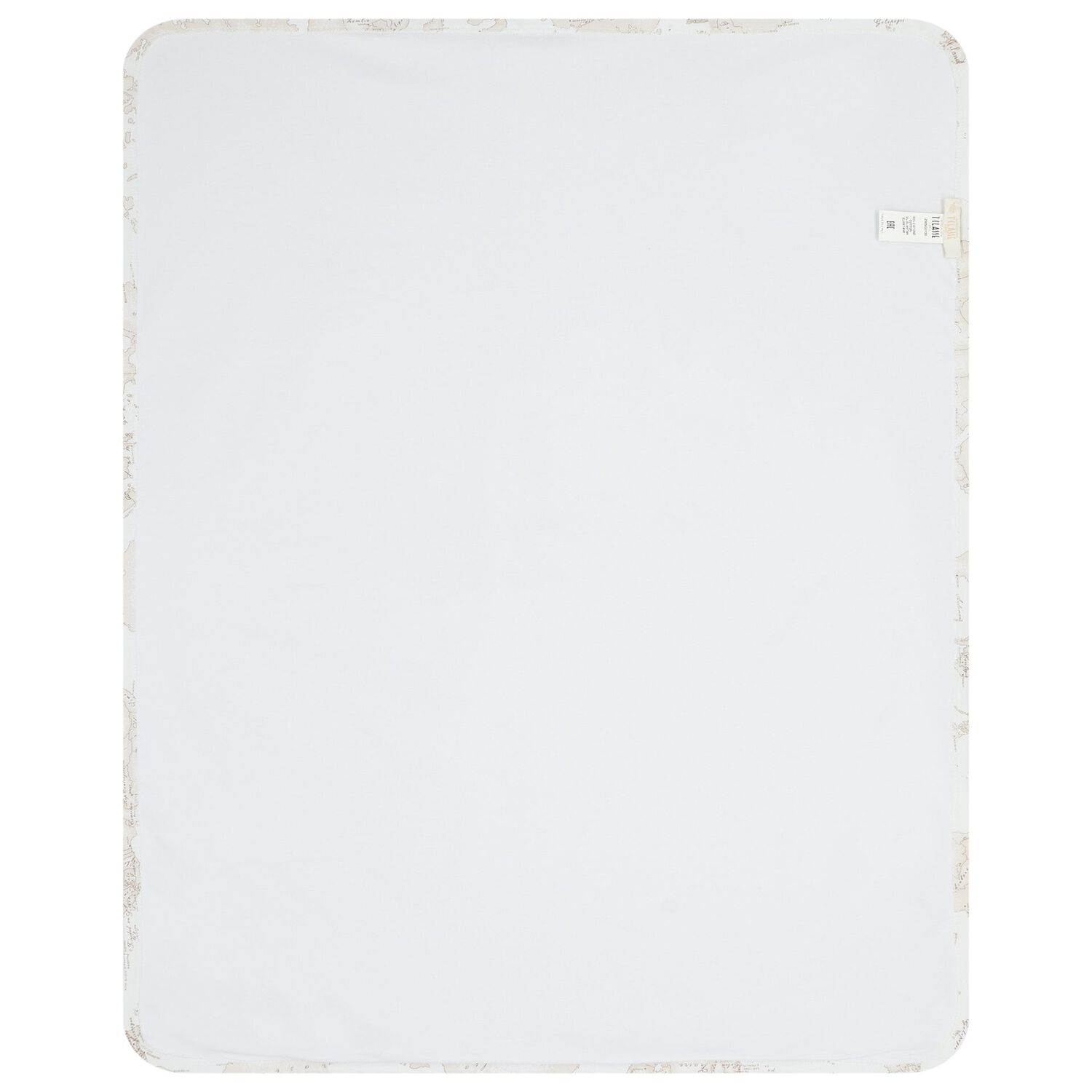 Baby Girls White Embellished Logo Blanket, 1, hi-res