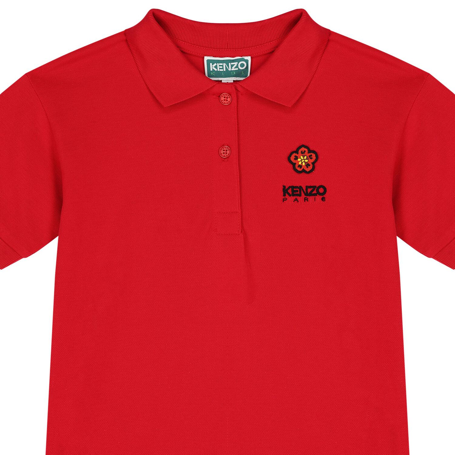 Girls Red Logo Polo Dress, 2, hi-res