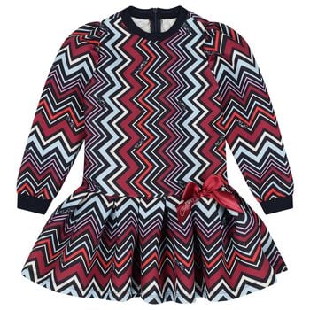 Girls Multi-Coloured Zig Zag Dress