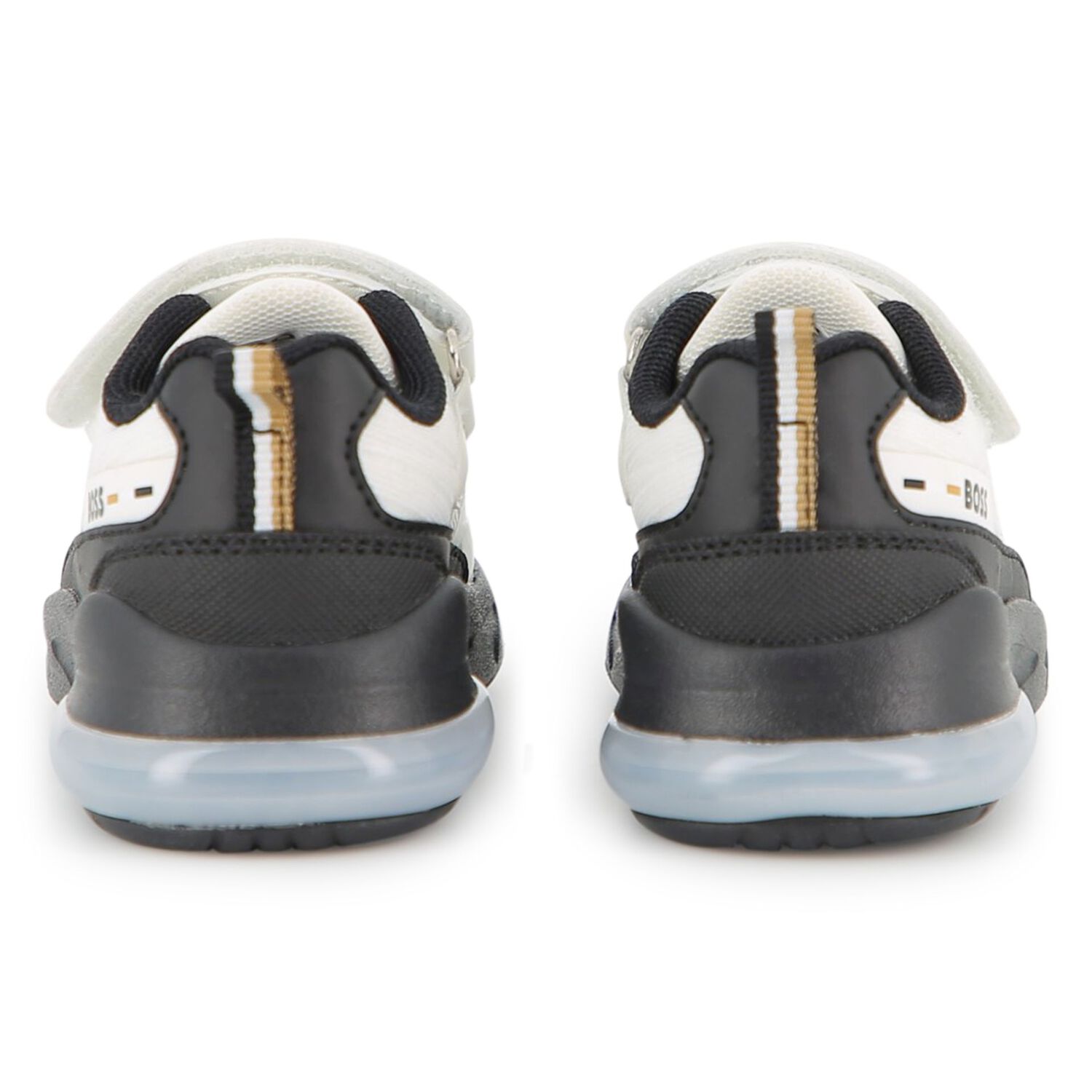 Boys White Logo Trainers, 1, hi-res