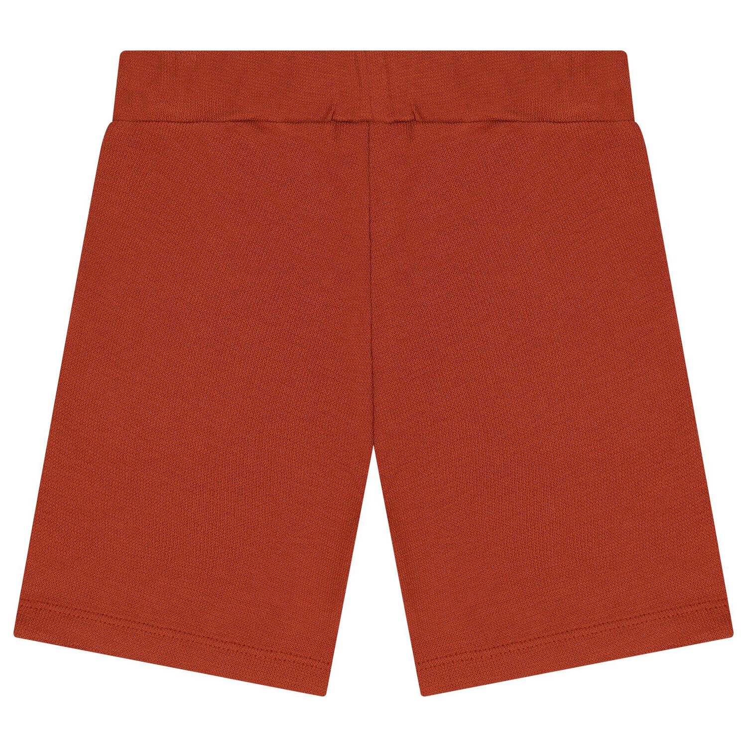 Younger Boys White & Rust Orange Shorts Set, 1, hi-res