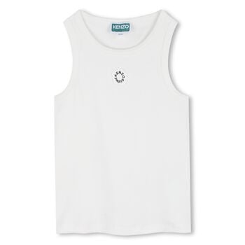 Girls White Logo Top