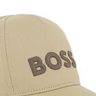 Boys Beige Logo Cap, 1, hi-res