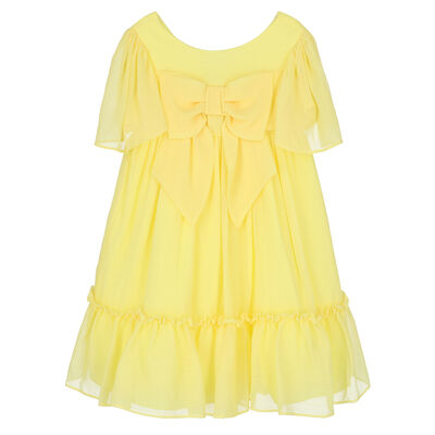 Girls Yellow Chiffon Dress